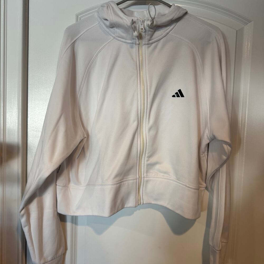 Adidas Womans Cropped Zip Up